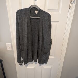 a new day Charcoal Gray Open-Front Knit Cardigan